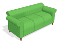 sh_Sofa 3 Lugares Multicor Parametrico Verde